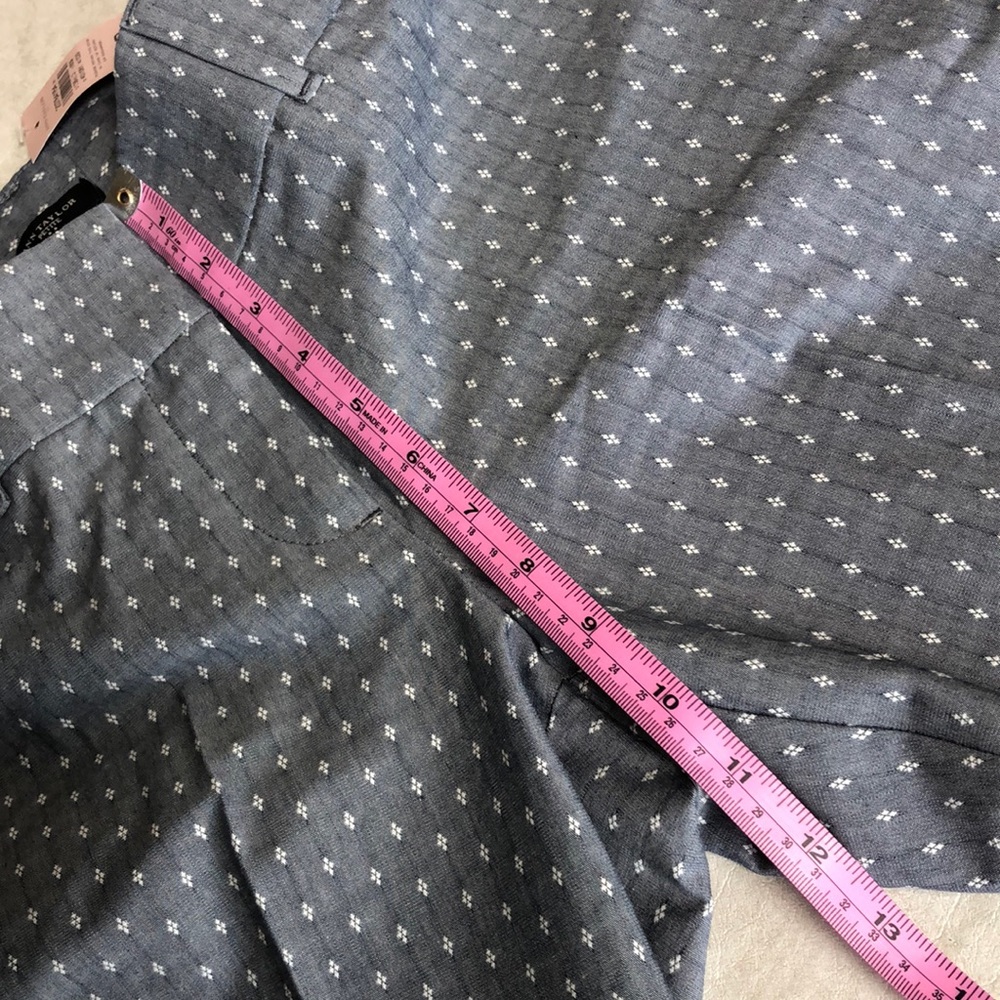 Ann Taylor Women's Curvy Cropped Leg Trouser Pants Gray White Diamond Size 2P - Picture 7 of 14